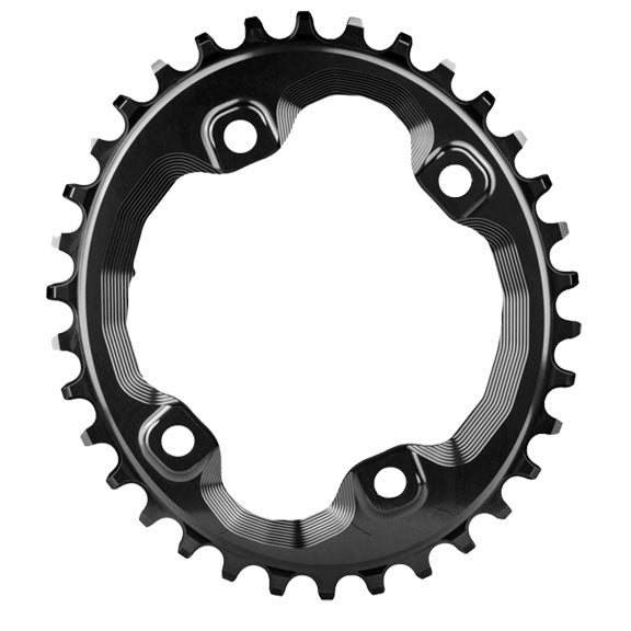 Absolute Black XT Asym 96BCD Oval Chainring, 32T - Black-0