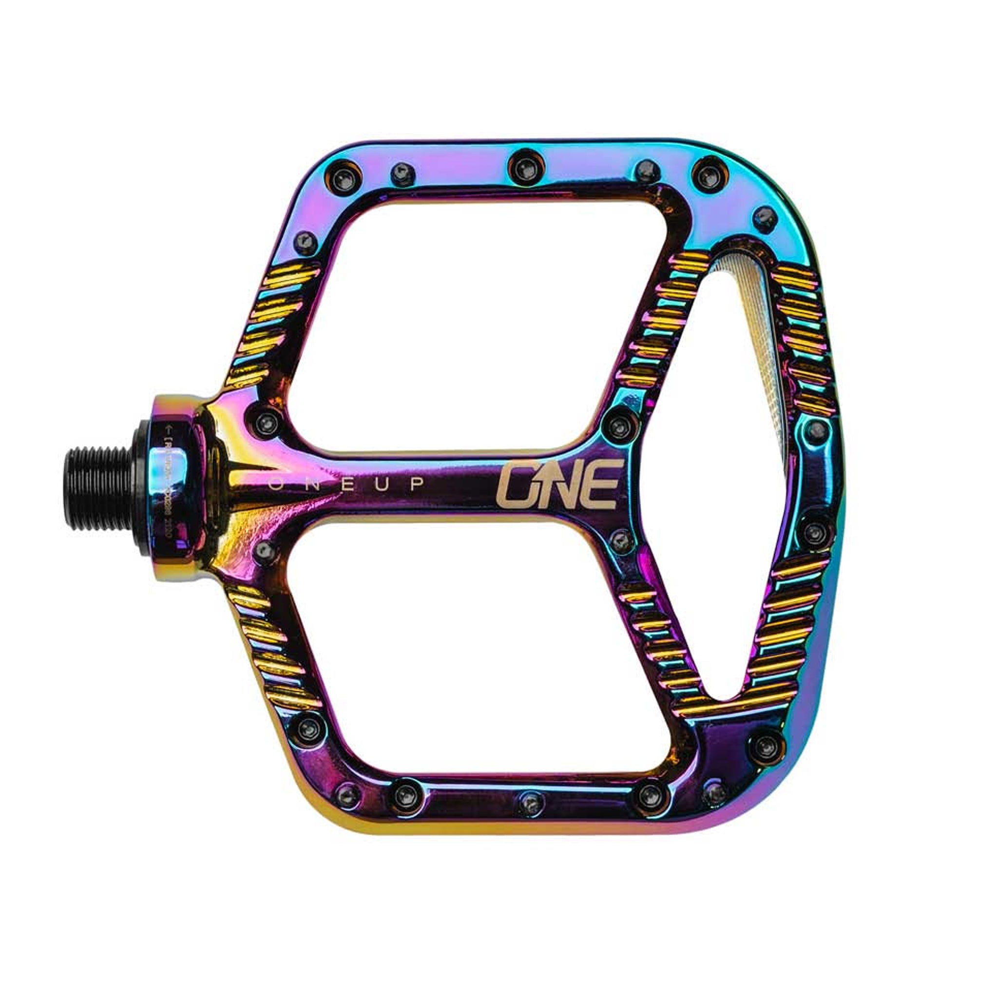 OneUp Components Aluminum Platform Pedals, Oil Slick-0