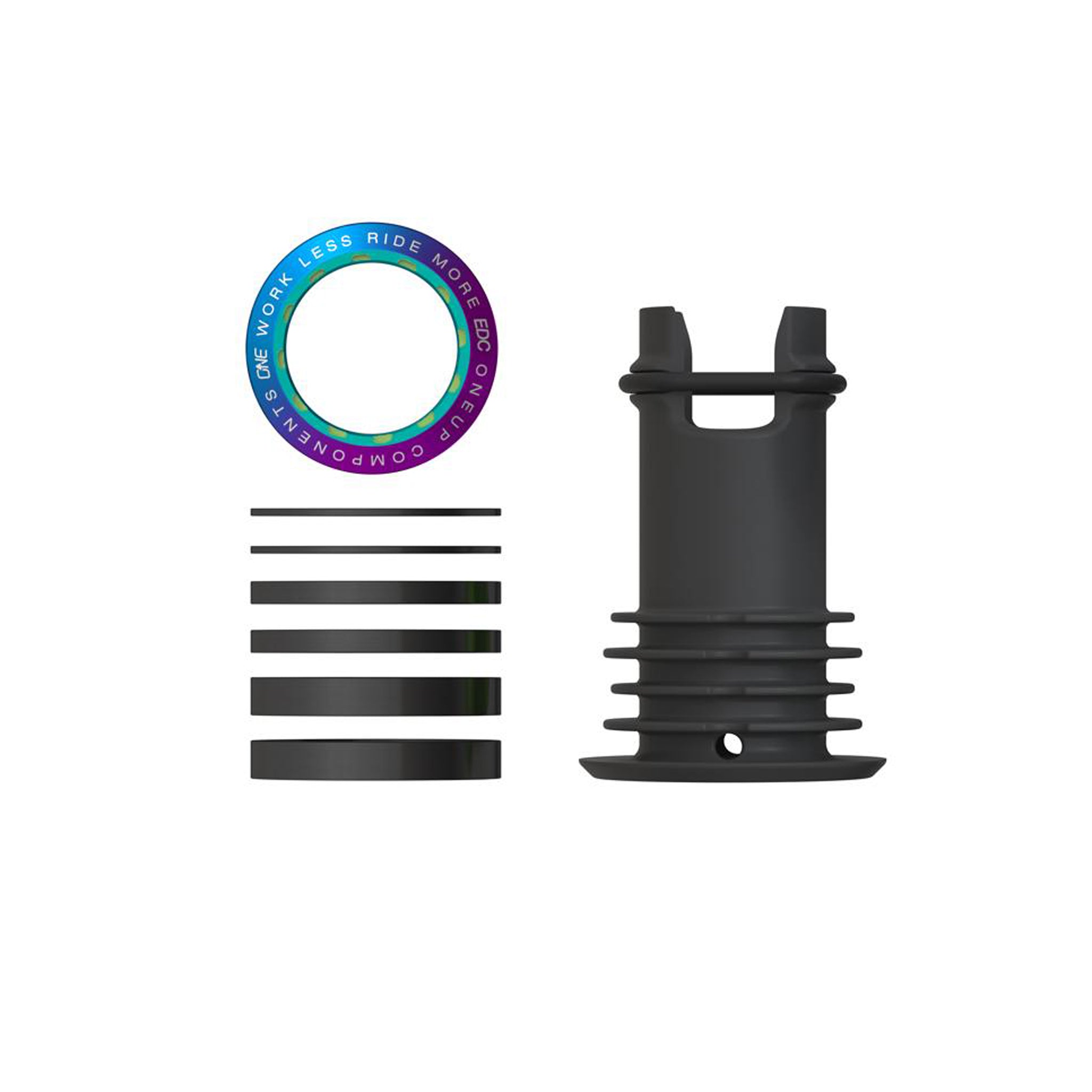 OneUp Components EDC Threaded Top Cap, Oil Slick-0