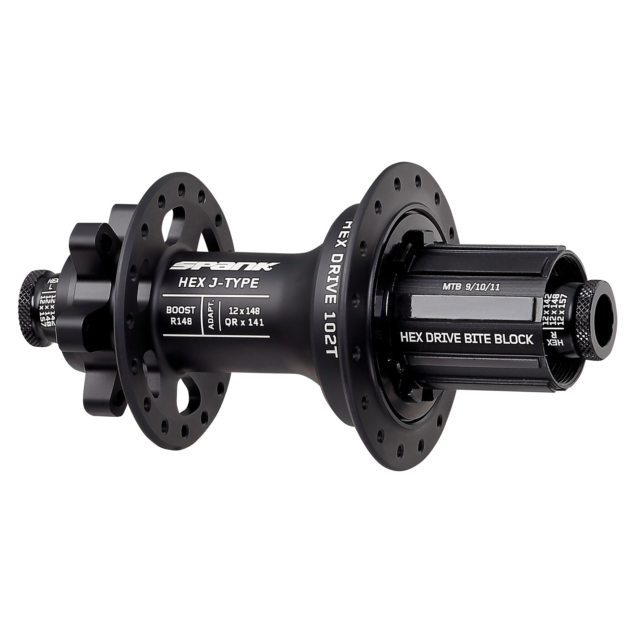 Spank HEX J-Type 6B Disc Rear Hub, 32h, 12x148mm, HG-0