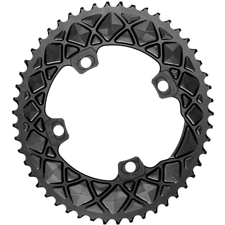 Absolute Black FSA ABS Oval Chainrings 4&5x110BCD 53T - Black  -0