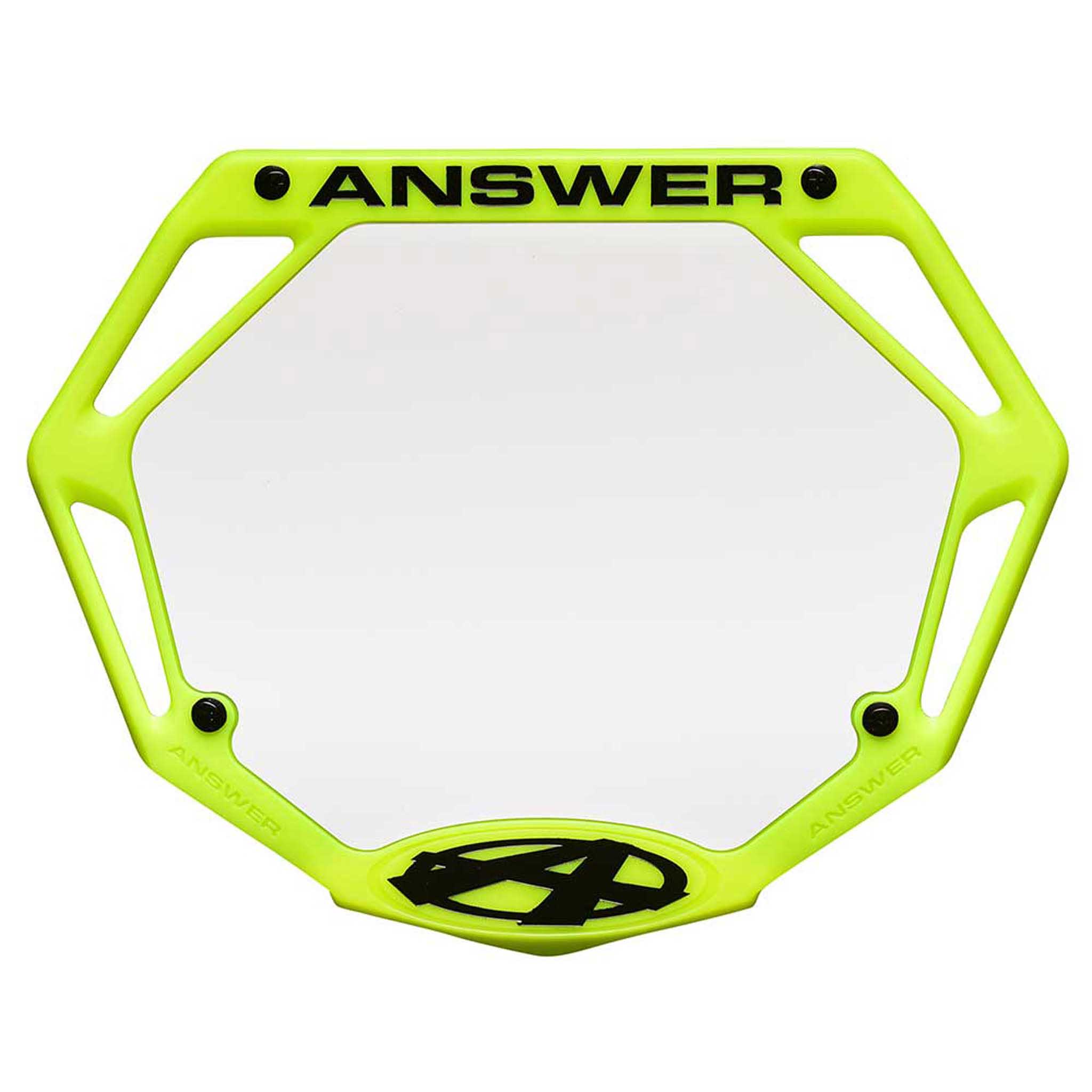 AnswerBMX 3D Number Plate, Mini, Flo Yellow-0