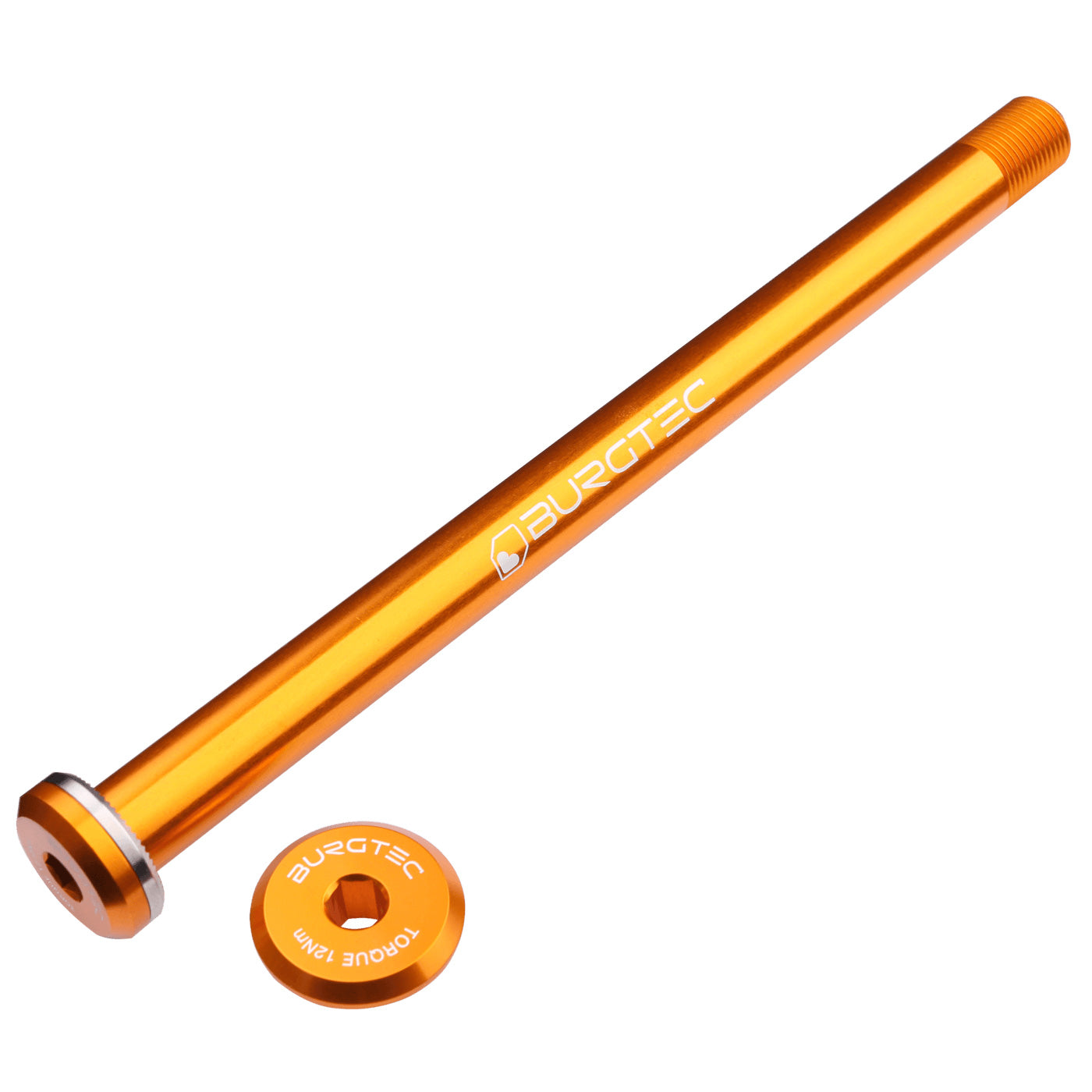 Burgtec Santa Cruz Rear Axle, 12x168.5mm, Iron Bro Orange-0