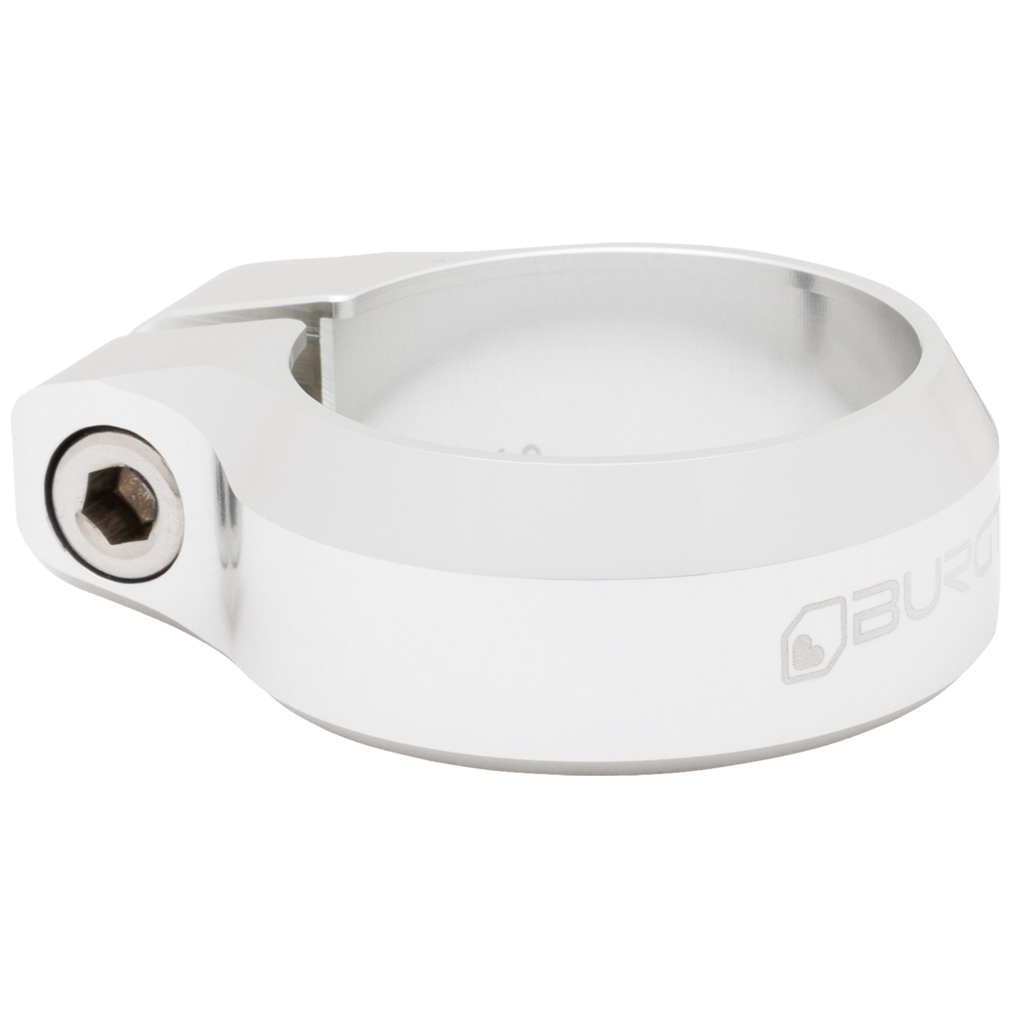 Burgtec Seat Clamp, 34.9mm, Rhodium Silver-0