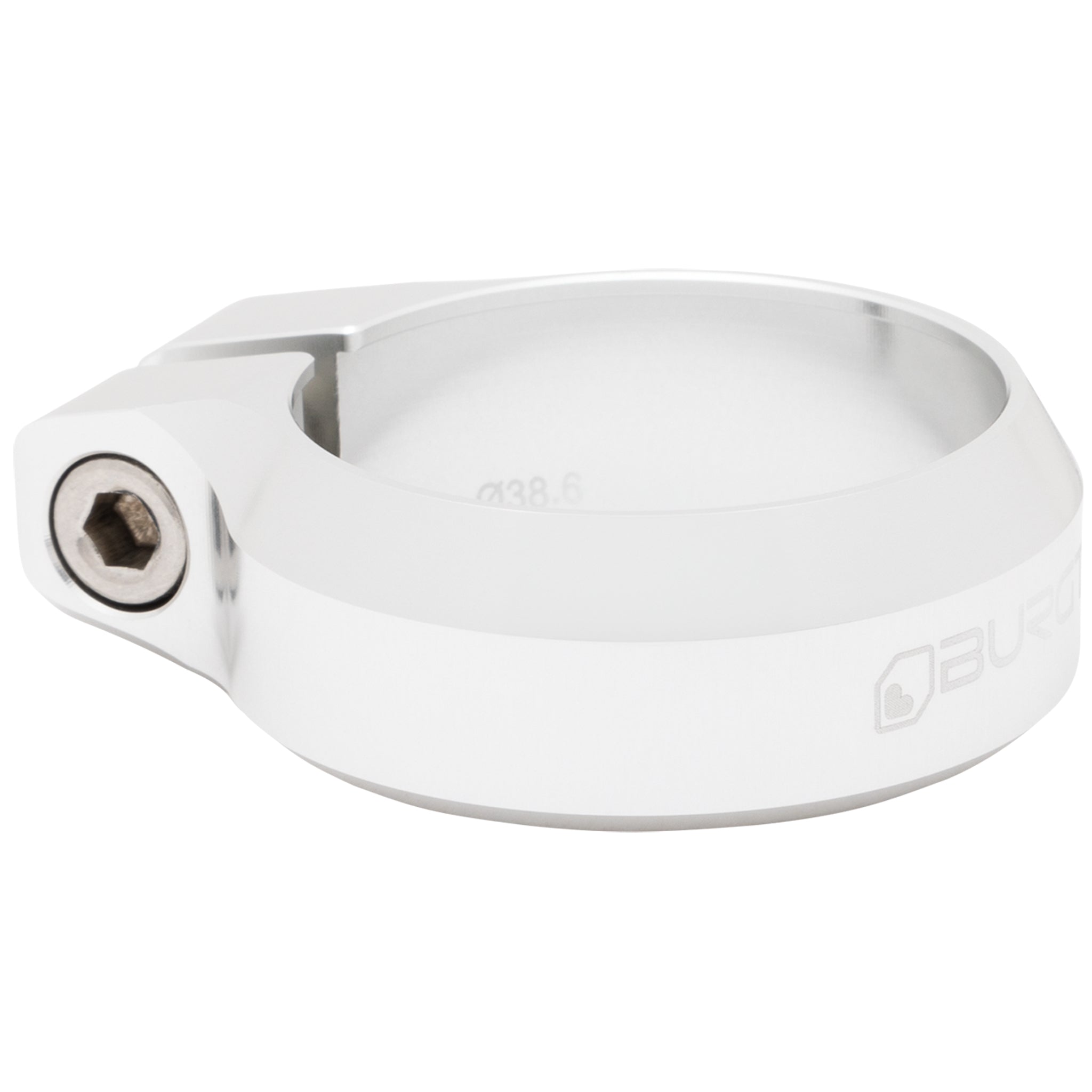 Burgtec Seat Clamp, 38.6mm, Rhodium Silver-0