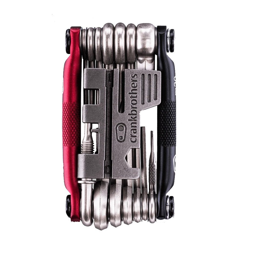 Crankbrothers Multi-20 Mini Tool, Matte Black/Red-0