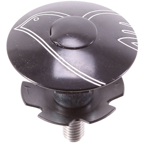 Cinelli Top Cap Kit, Columbus, 1-1/8" Alloy Steerers, Black-0