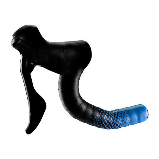 Ciclovation Leather Touch Handlebar Tape, Fusion Dot Blk/Blue-0
