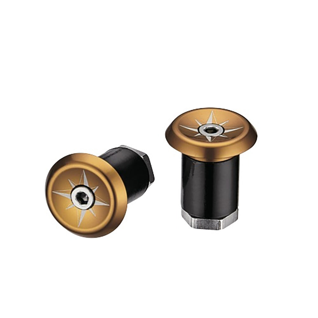 Ciclovation Vortex Lock-In Power Wave Road Bar End Plug Gold-0