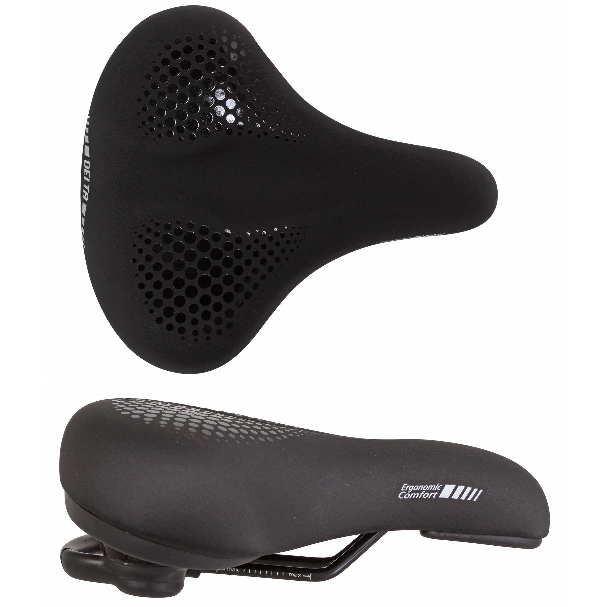 Delta Delta Comfort Saddle, 255x220, Black-0