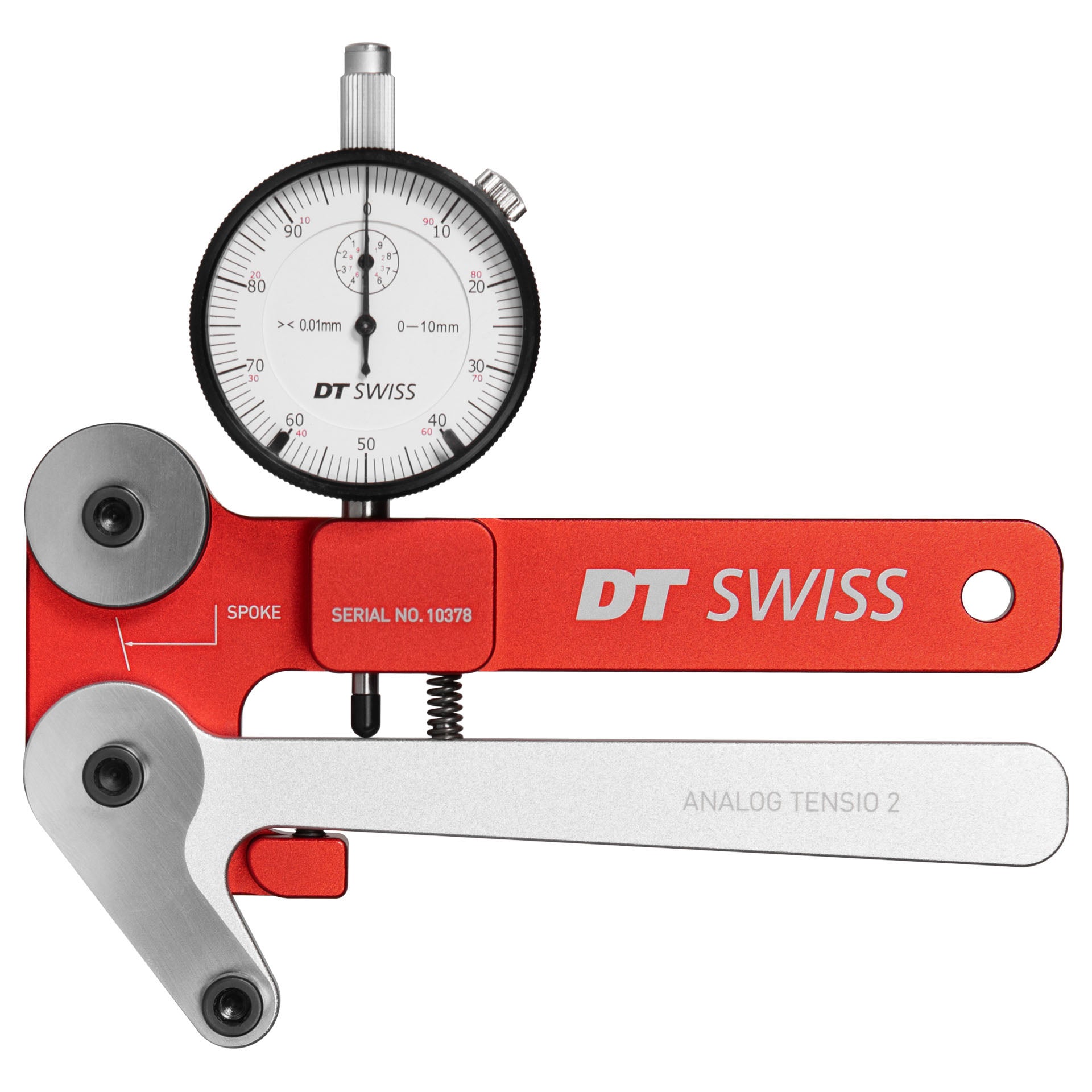 DT Swiss Tensio Analog Tensiometer, Red/Silver-0