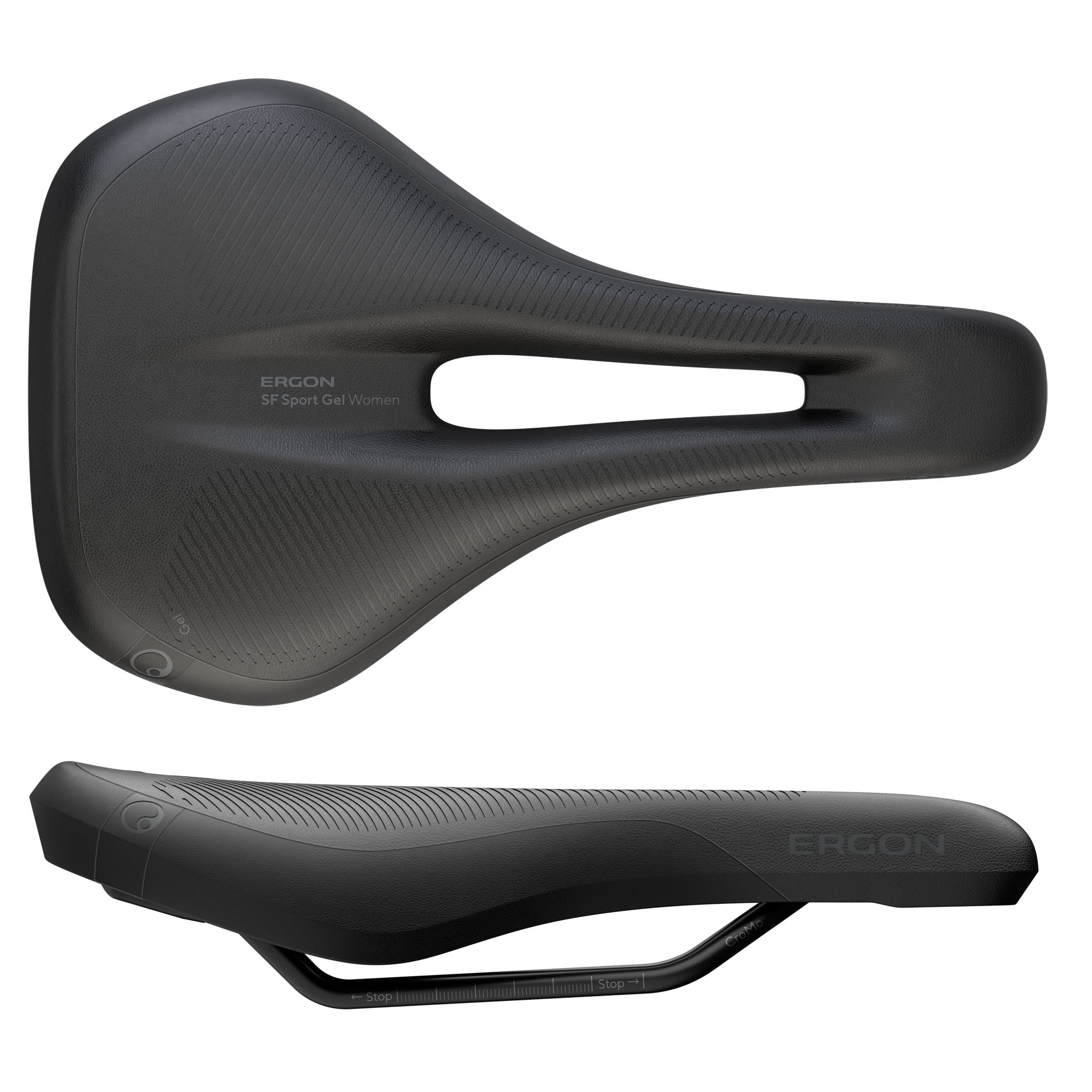 Ergon SF Sport Gel Women's Saddle, Medium/Large, Black-0