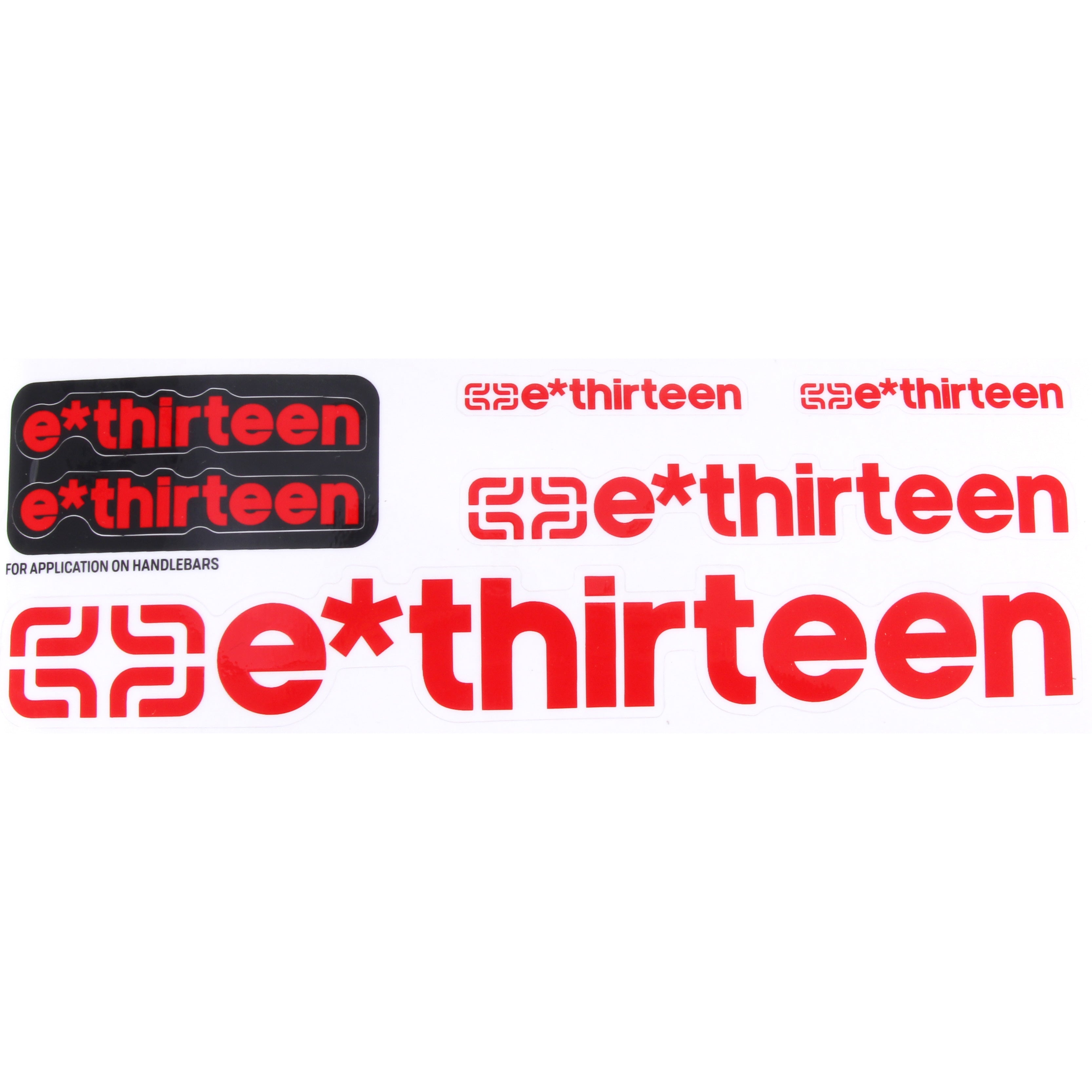 E*thirteen Race Handlebar Decal Set, All'Round Red  NLS-0