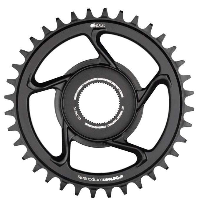 E*thirteen e*spec Aluminum Chainring, Shim EP8/E8000, 34t - Black-0