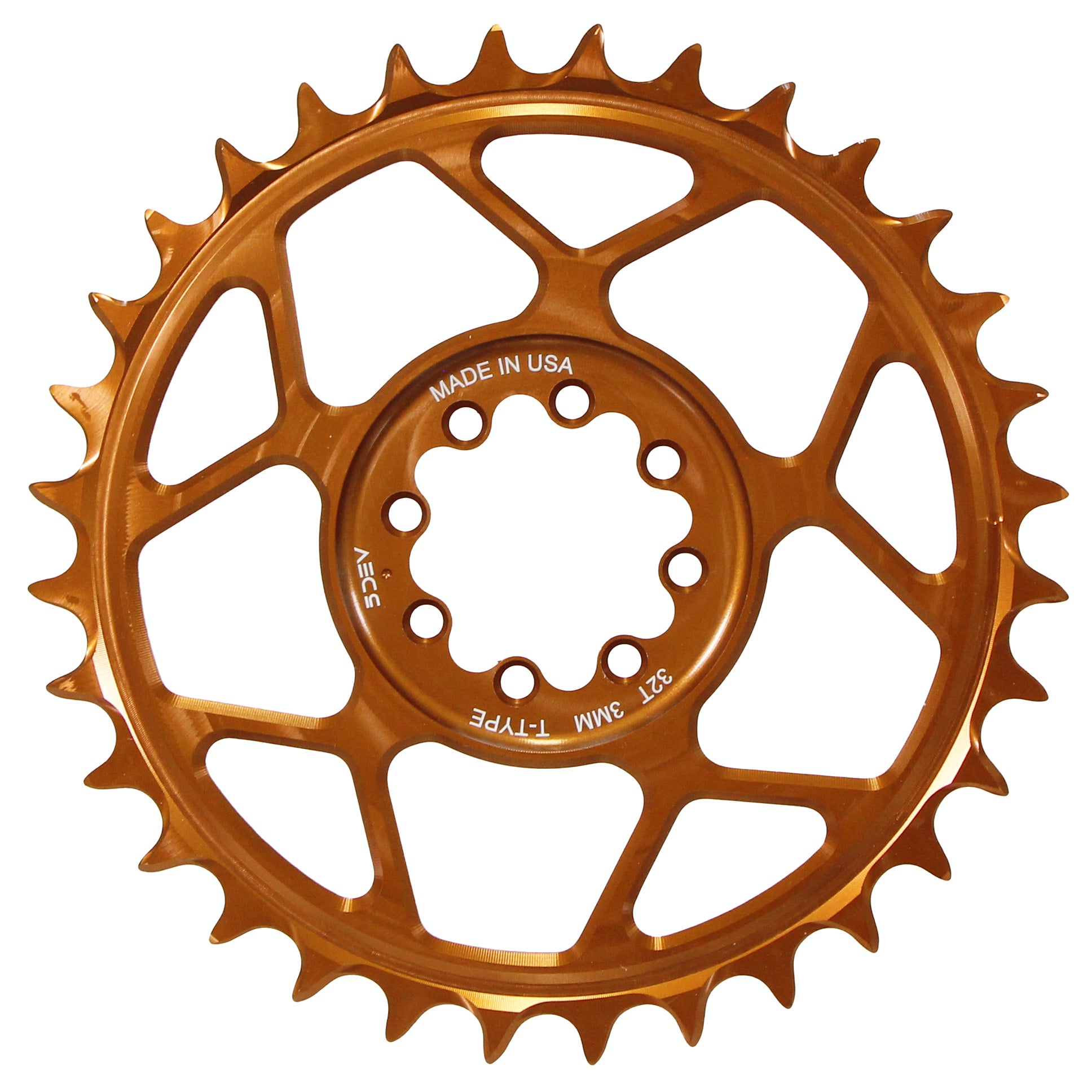 5Dev T-Type 8-Bolt Chainring, 3mm Offset, 30T, Kash-0