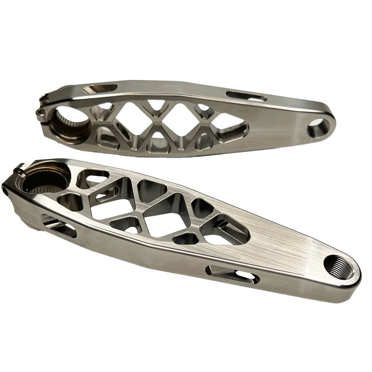 5Dev Titanium Shimano eCranks, EP8, 157.5mm, Raw/Silver-0