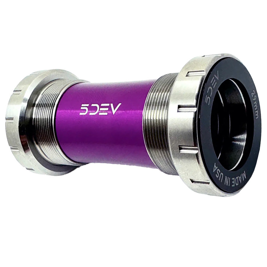 5Dev Titanium Bottom Bracket, 29/DUB, 68/73mm-0