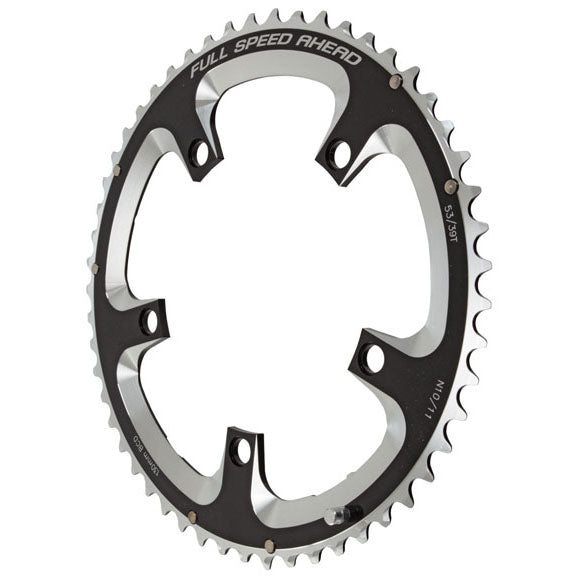 FSA Super Road Chainring, 130BCDx53T Blk N-10/11-0