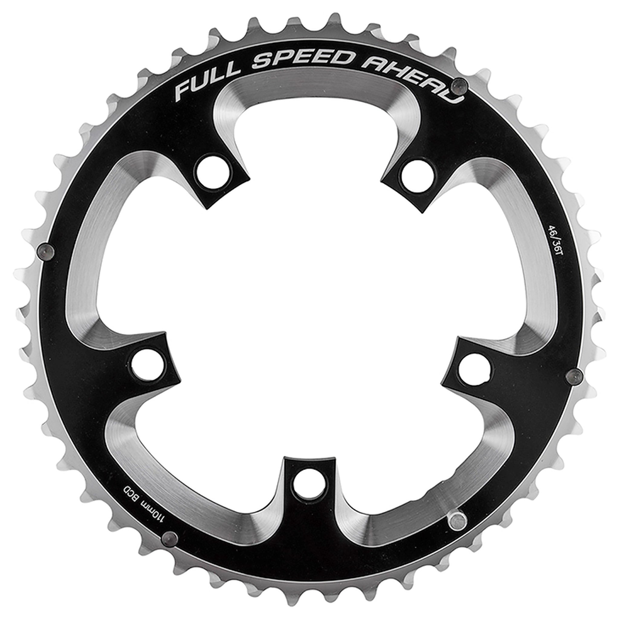 FSA Super Road Chainring, 110BCDx46T Blk N-10/11-0