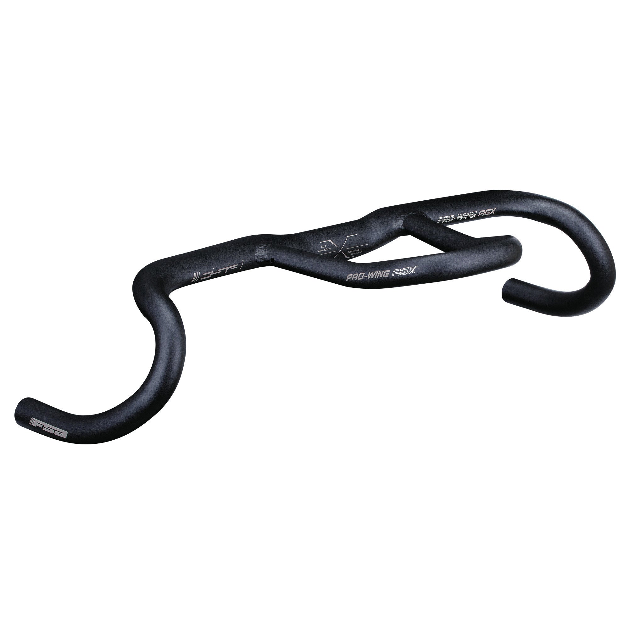 FSA Pro-Wing AGX Drop Bar, (31.8) 44cm, Black-0