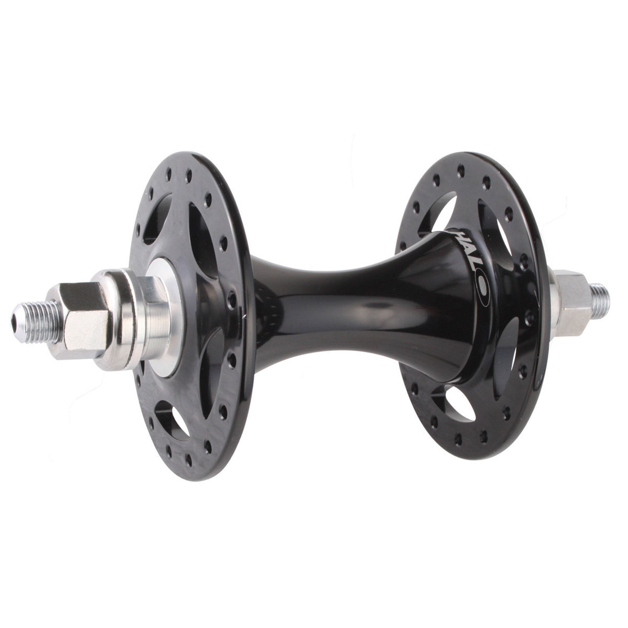 Halo Track Front Hub, 24h, Black-0