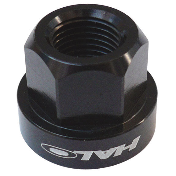 Halo Alloy Axle Nuts, 9mm, Black, Pair-0