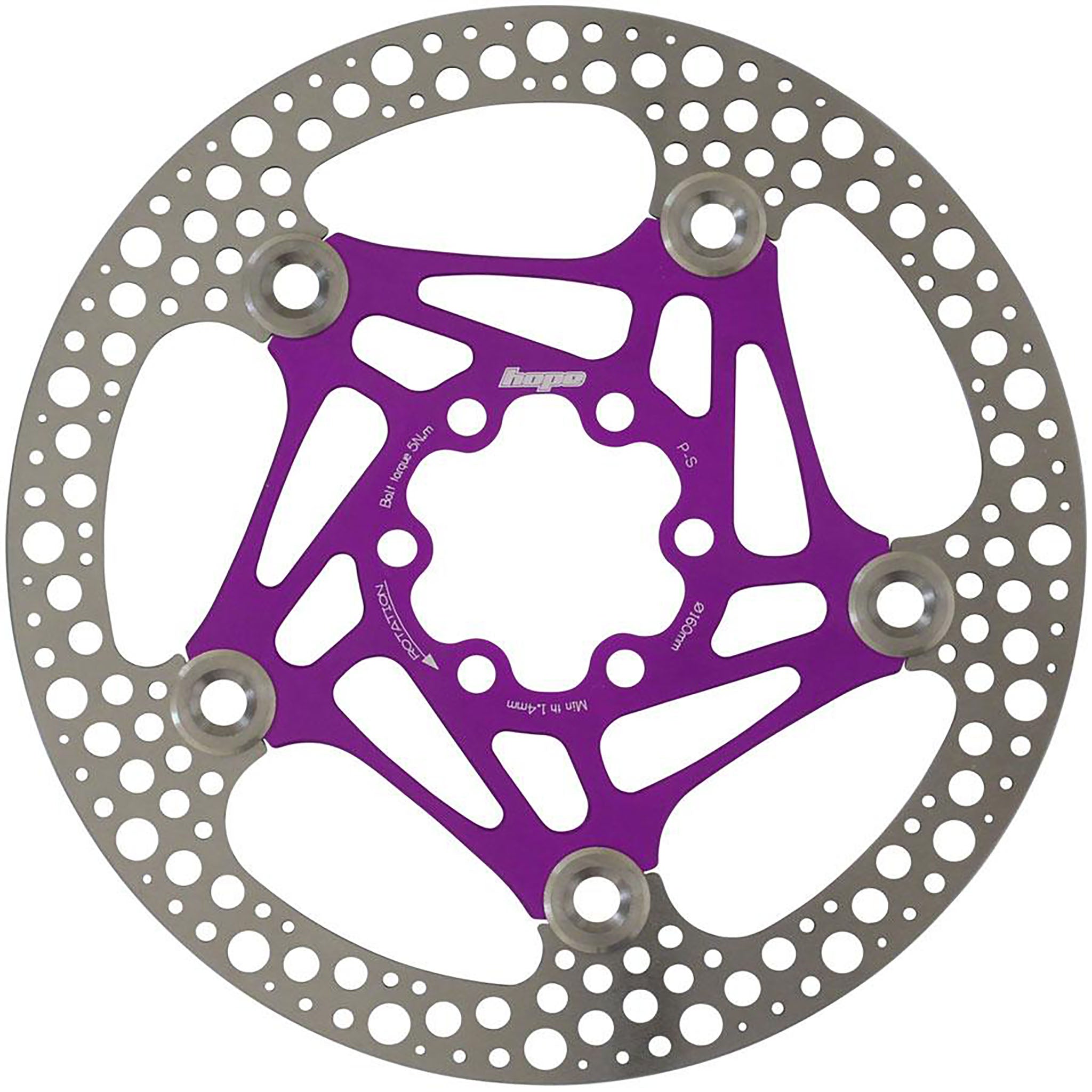 Hope Road Floating Rotor, 160mm, Purple-0