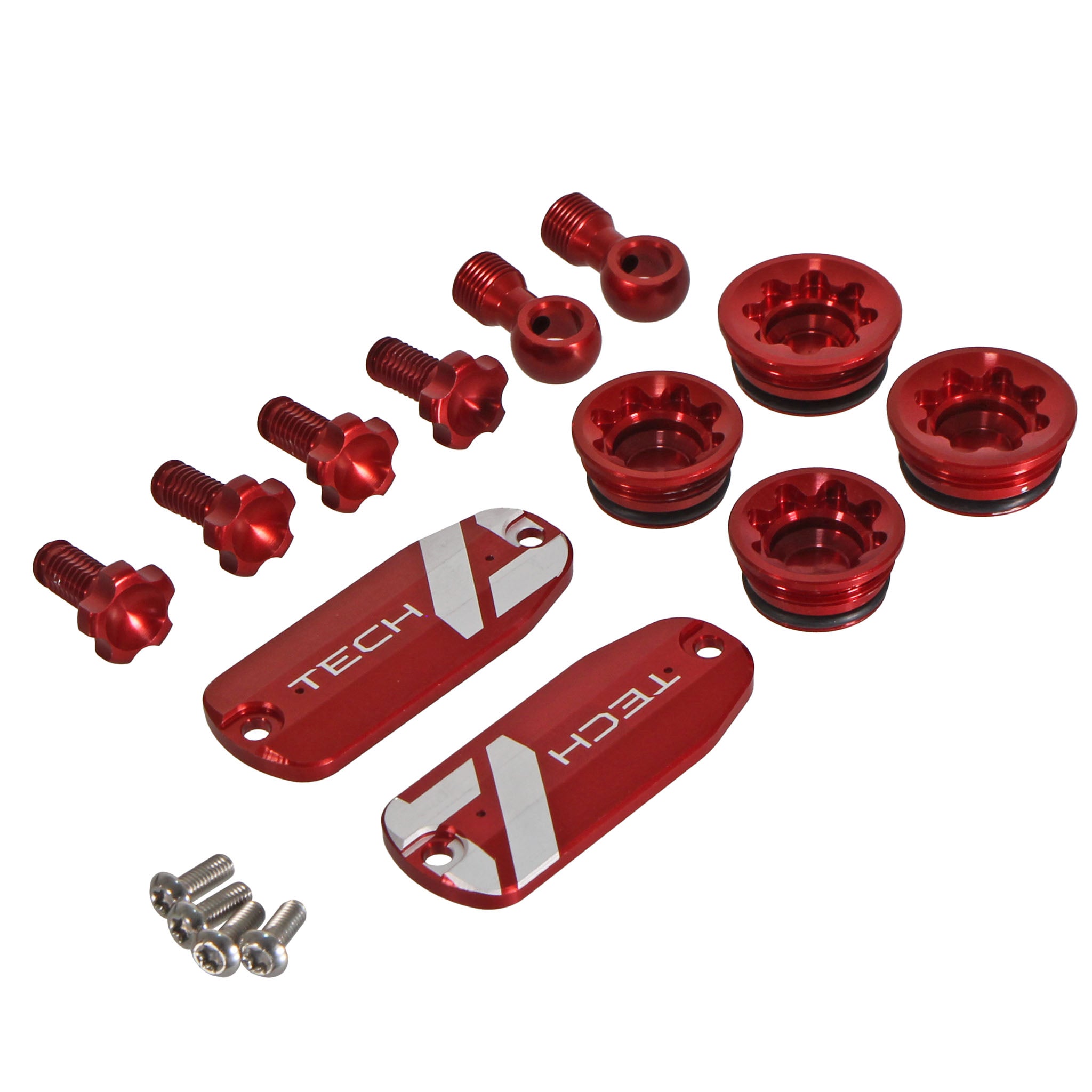 Hope Tech 4 V4 Custom Color Kit, Red-0