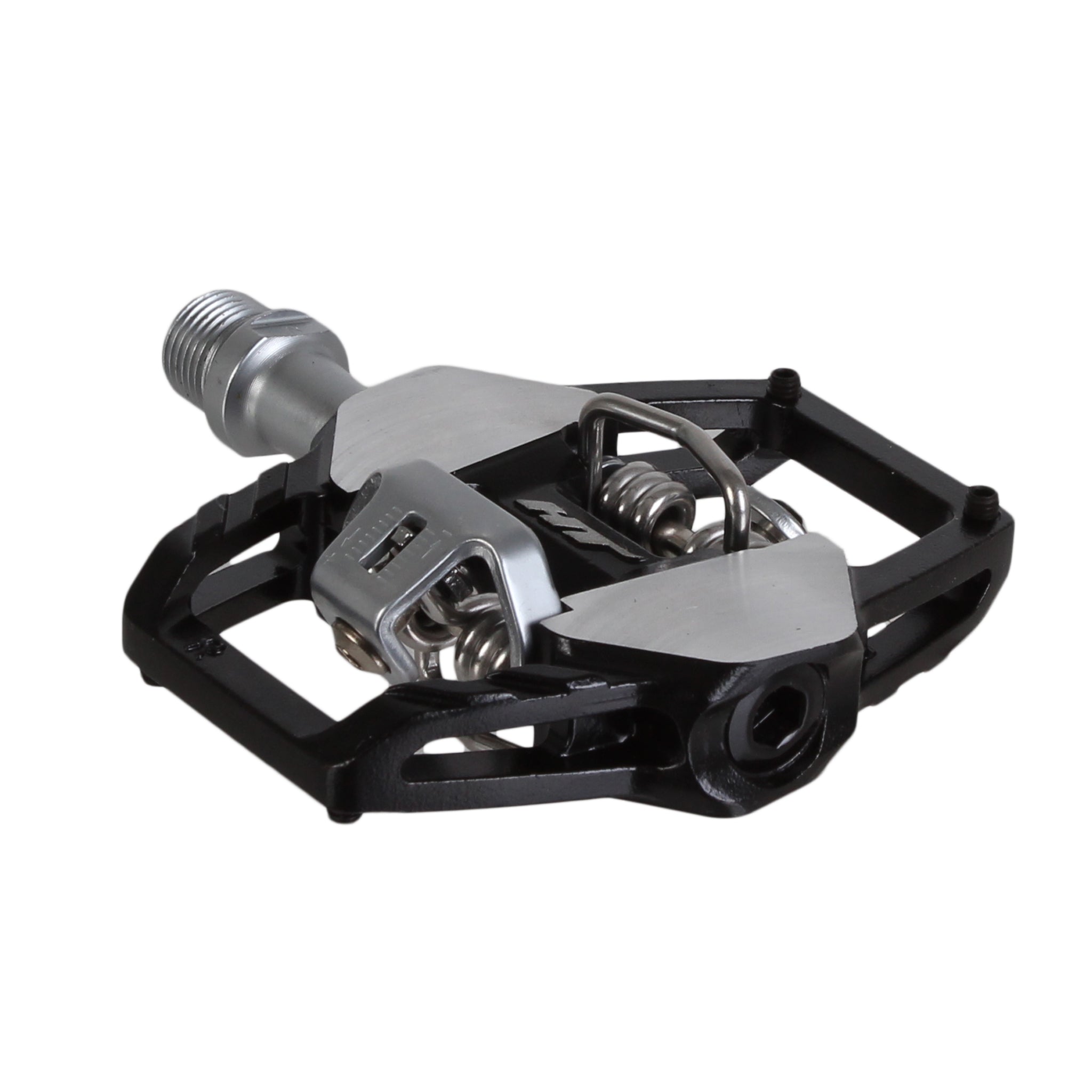 HT Pedals GT1 Clipless Platform Pedals, CrMo - Black/Silver-0