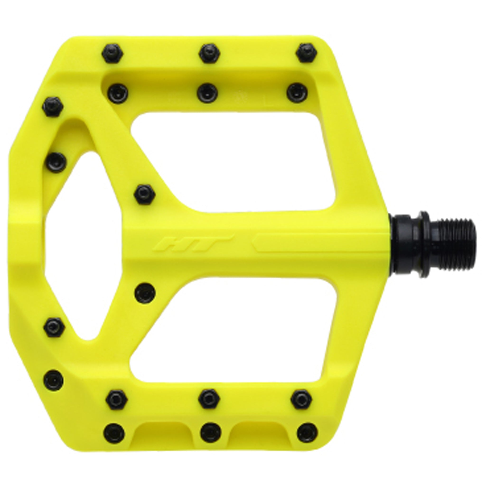 HT Pedals PA32A Platform Pedal, CrMo, Neon Yellow-0