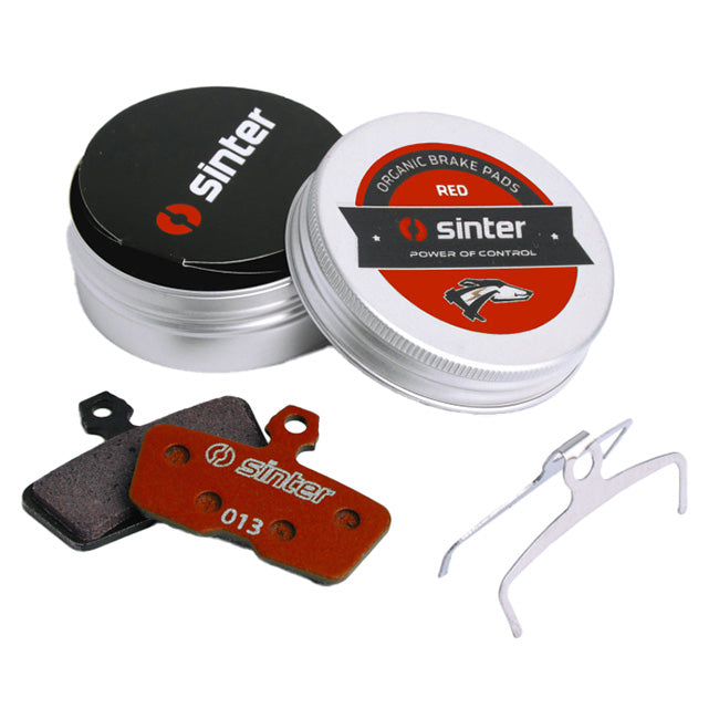Sinter Premium Organic Disc Brake Pads, Red