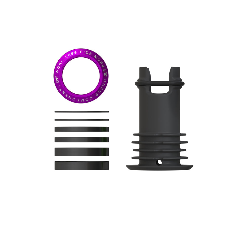 OneUp Components EDC Threaded Top Cap, Purple-0