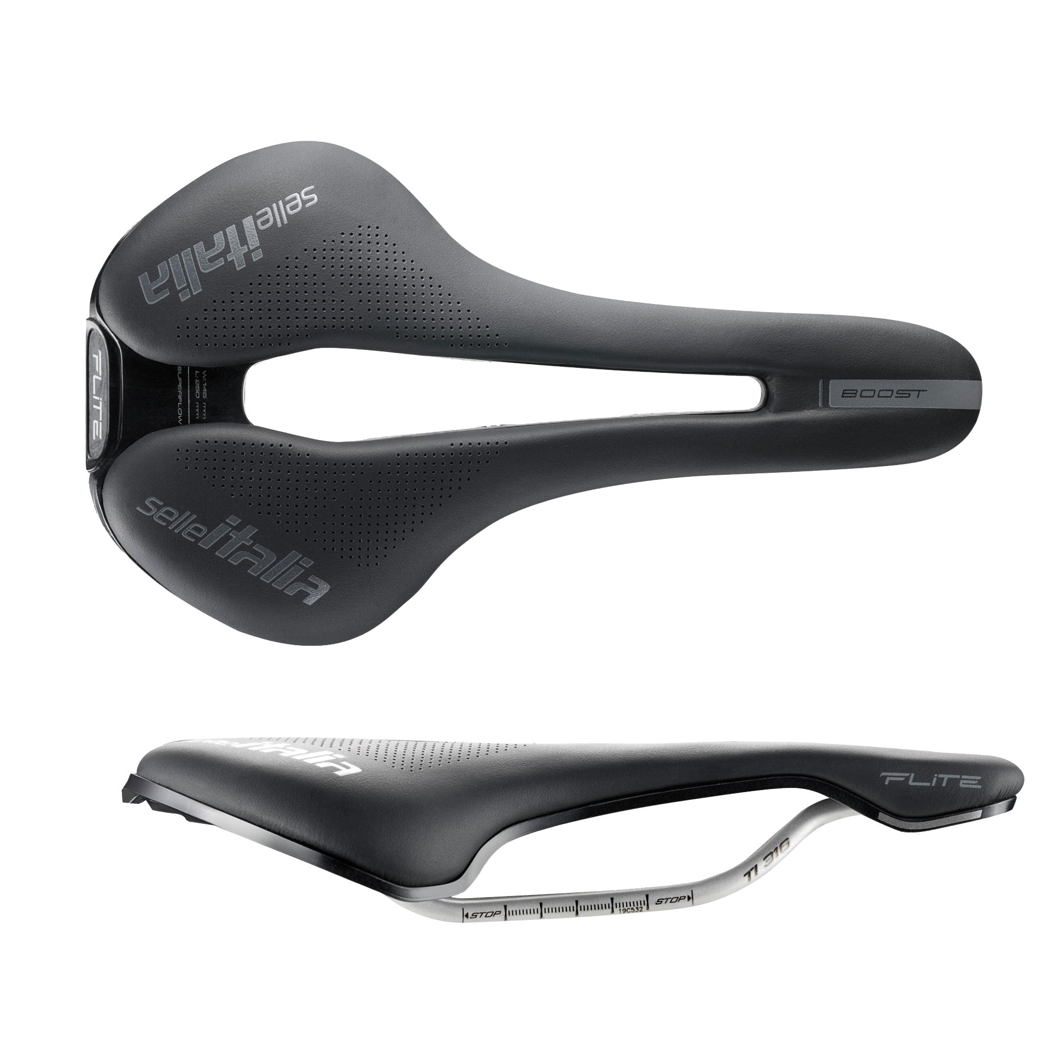 Selle Italia Flite Boost Superflow, Large, L3, Manga, SoftTek, Blk-0