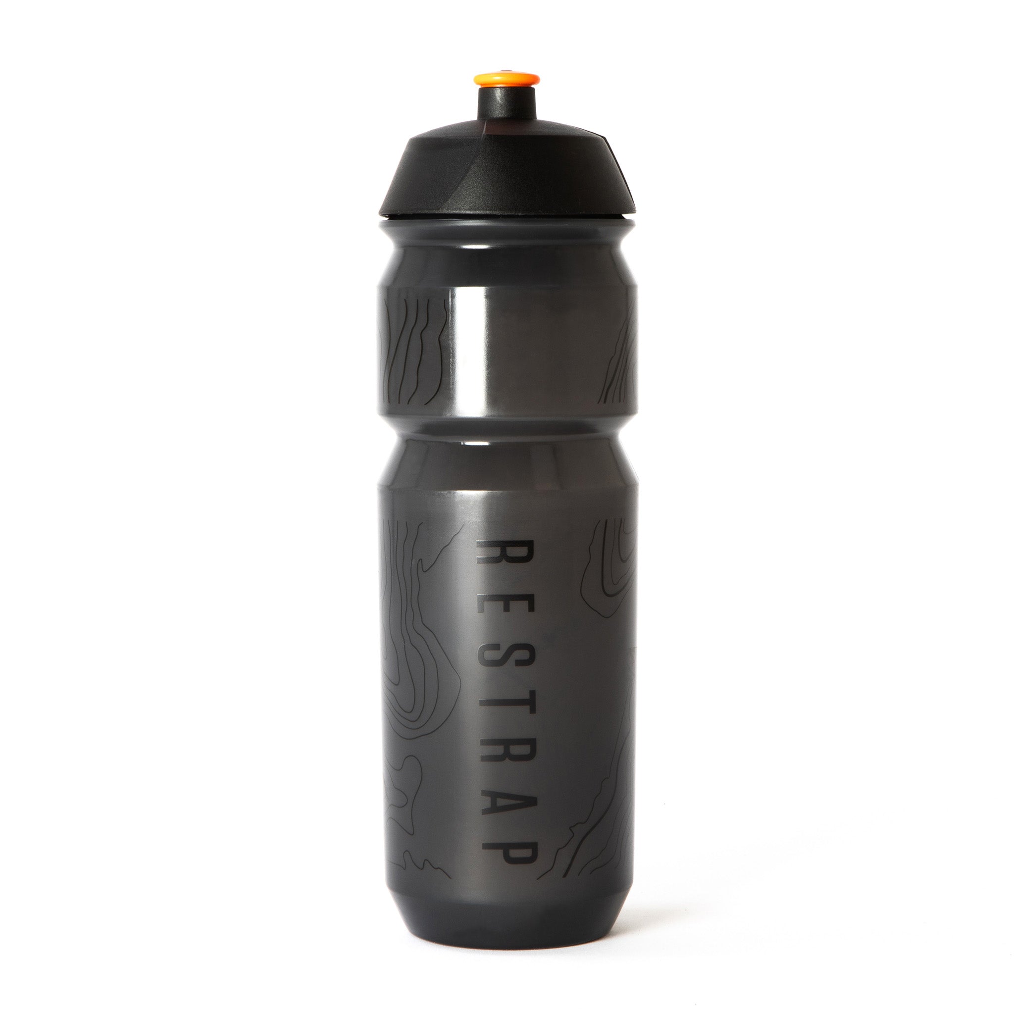 Restrap Contour Design Water Bottle, 750ml, Smoke/Orange-0