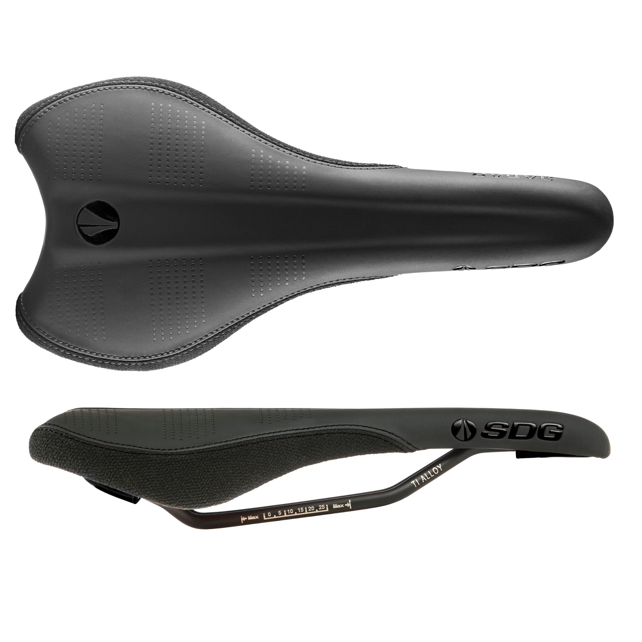 SDG Radar Mtn Saddle, Ti-Alloy Rails - Black-0