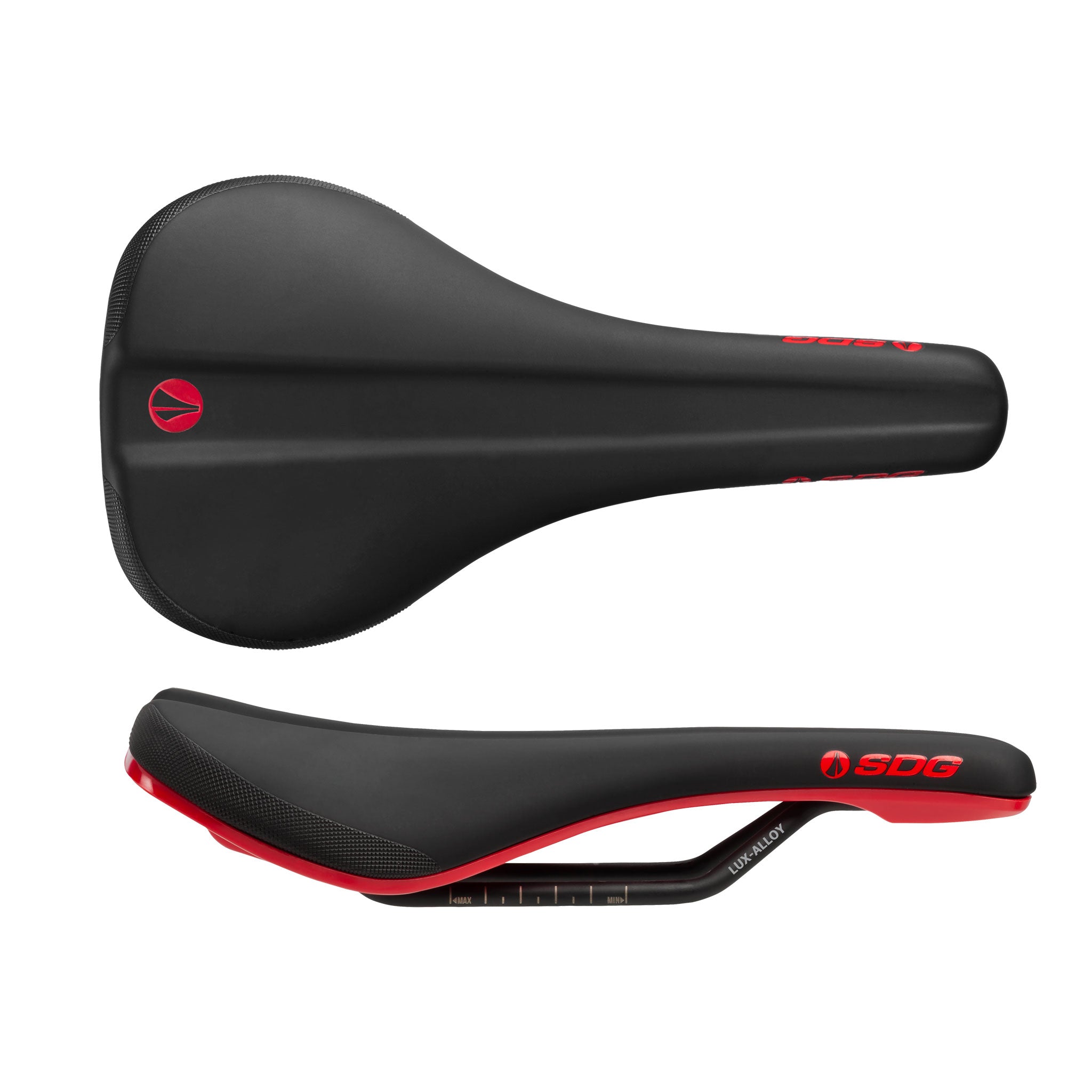 SDG Bel-Air V3 Saddle, Lux-Alloy Rails, Red-0