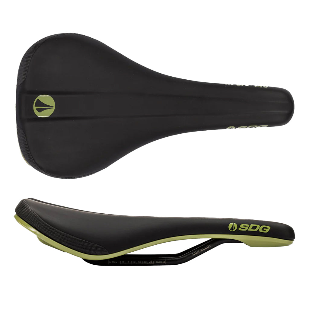 SDG Bel-Air V3 Saddle, Lux Rails, Matte Black/Olive Green-0