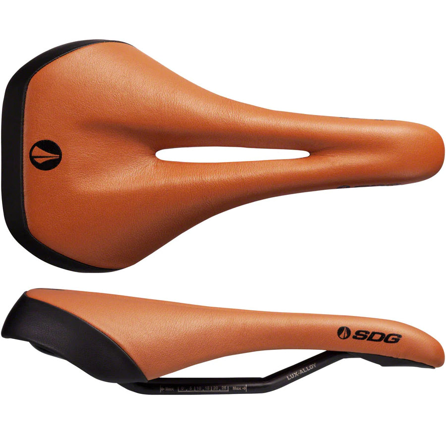 SDG Allure V2 Saddle, Lux-Alloy Rails, Brown/Black-0