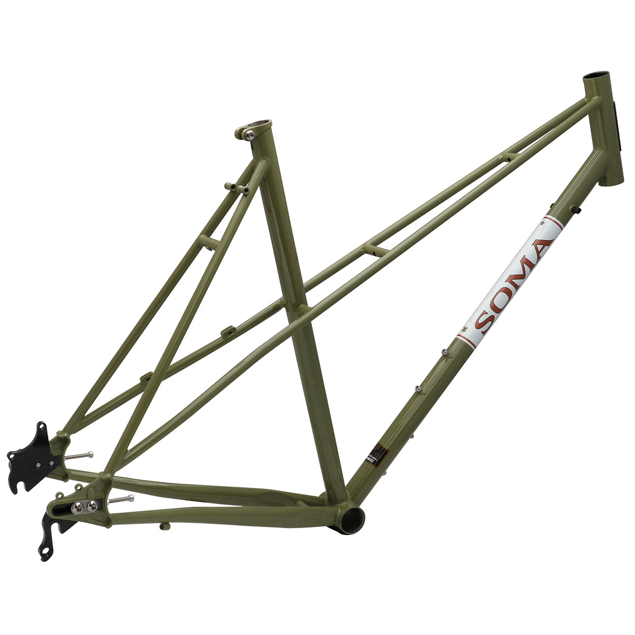 Soma Buena Vista Disc Mixte Frame/Fork, 54cm - Olive Green-0