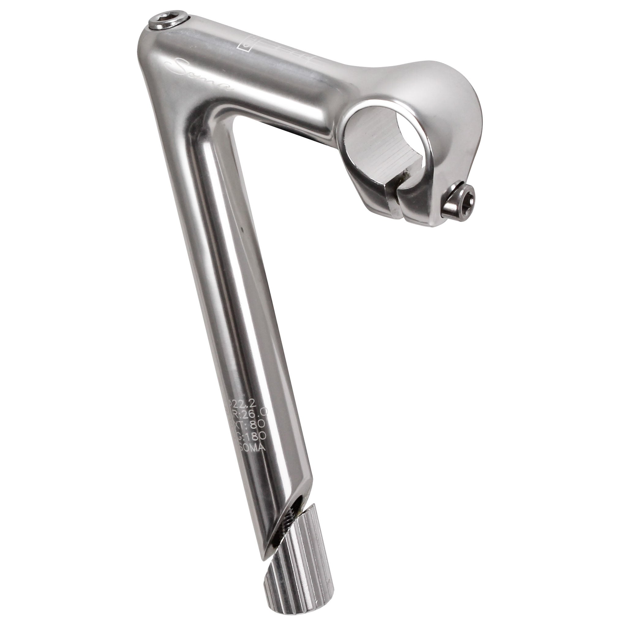 Soma Sutro Quill Stem, (26.0) 80mm - Silver-0