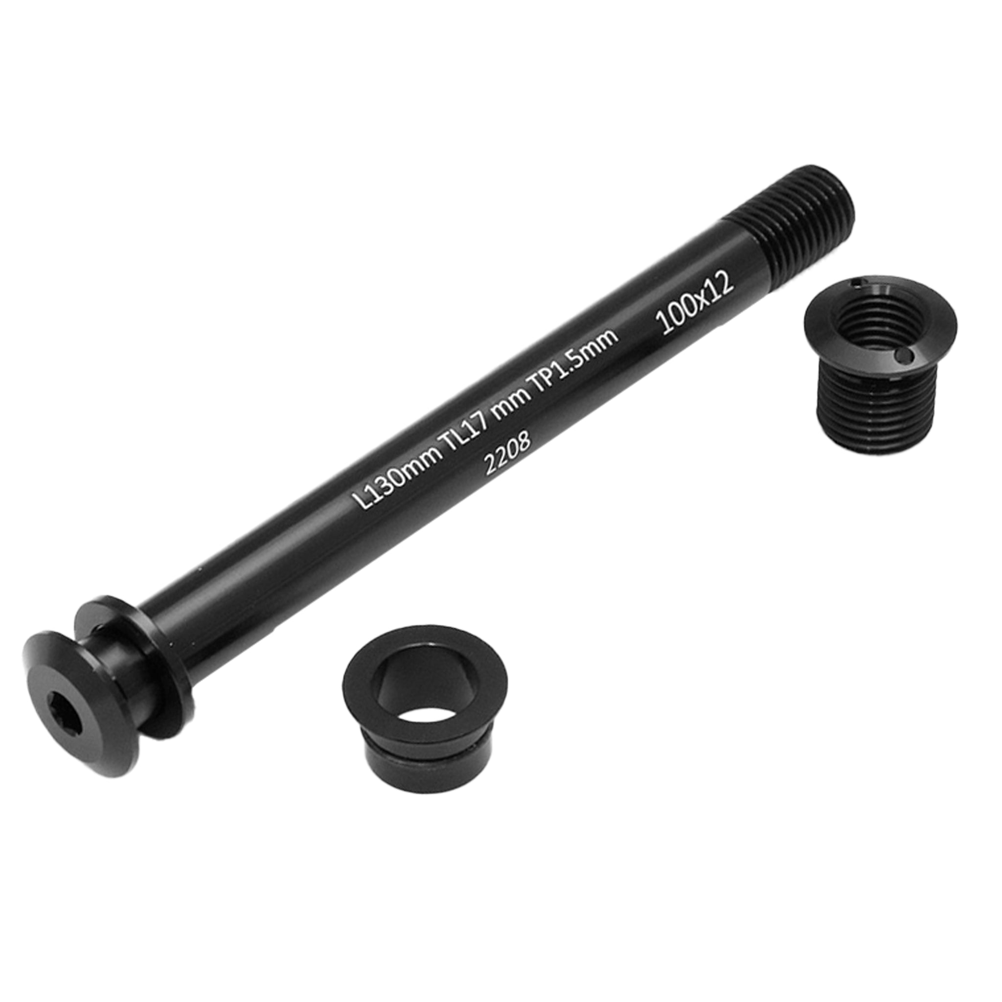 Suzue Thru Axle converter, 15mm to 12mm, Black-0