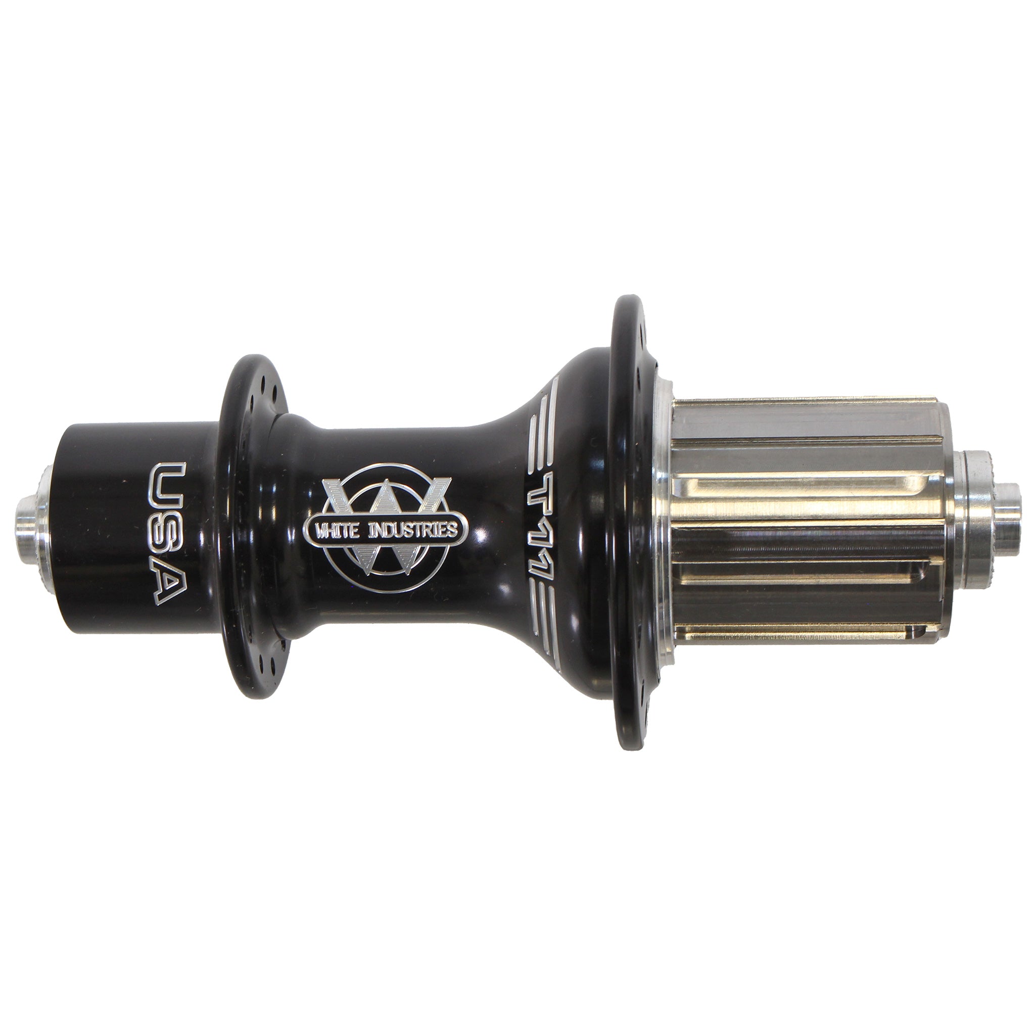 White Industries Rear T11 Road Hub, 10x130mm QR, HG, 28h, Black-0