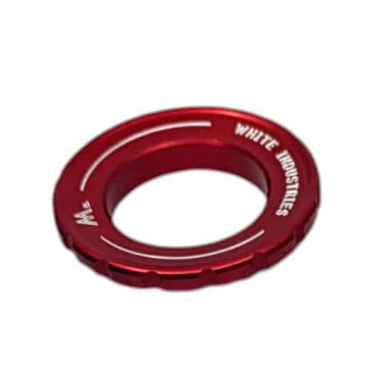 White Industries CenterLock Lockring, External, Red, Each-0