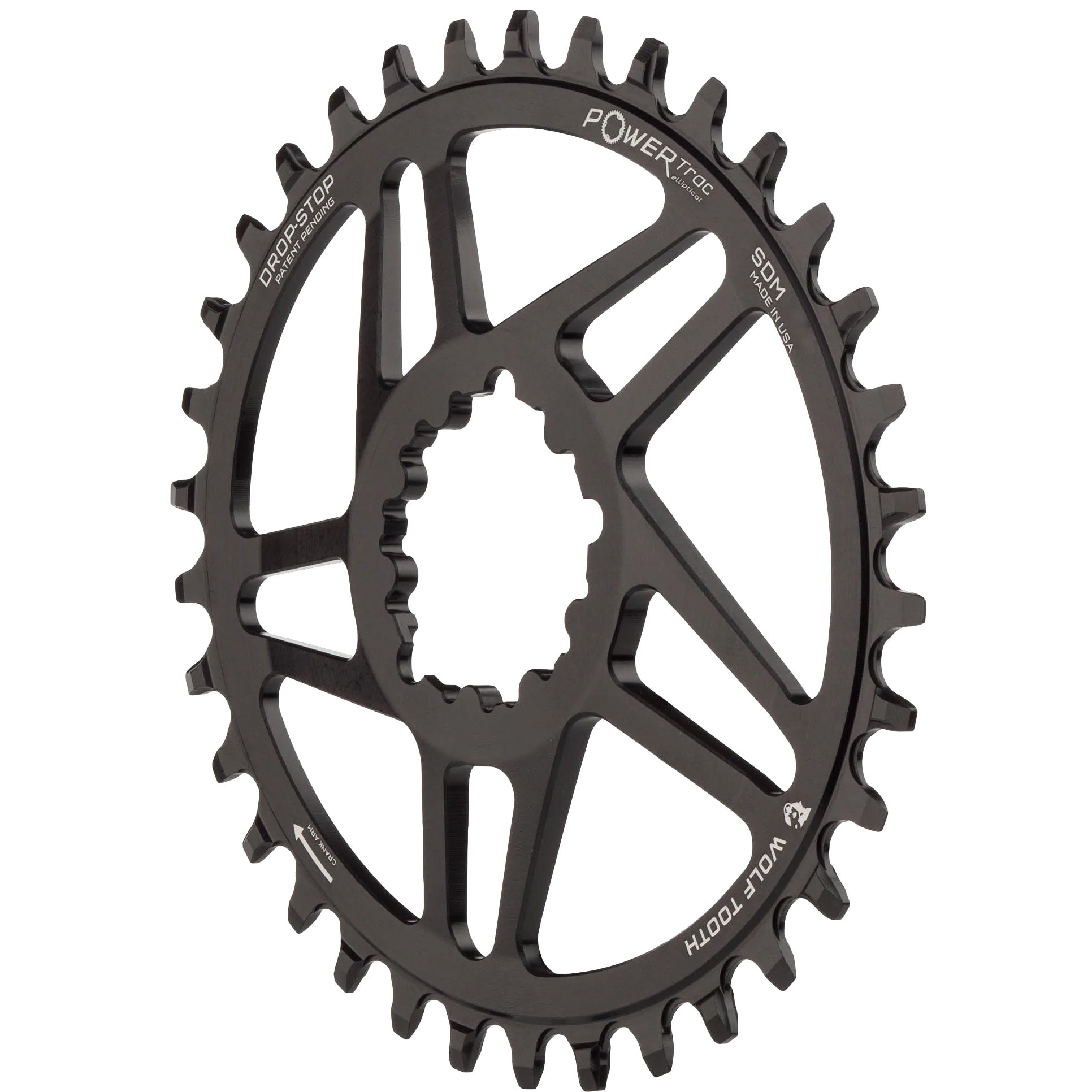 Wolf Tooth Elliptical SRAM 3-bolt DM HG+ Chainring