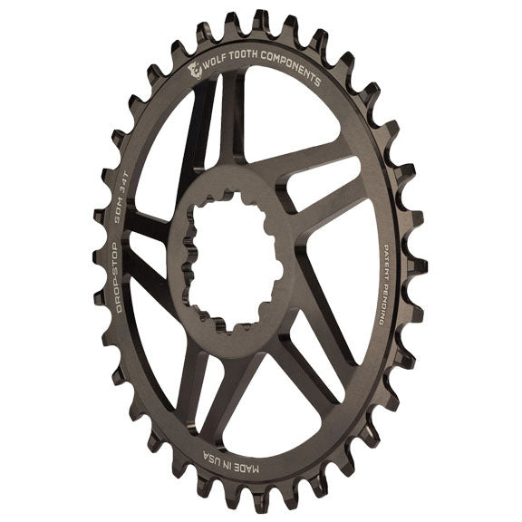 Wolf Tooth Components 5-Spoke GXP Direct Mount Chainring, 30T, Black-0
