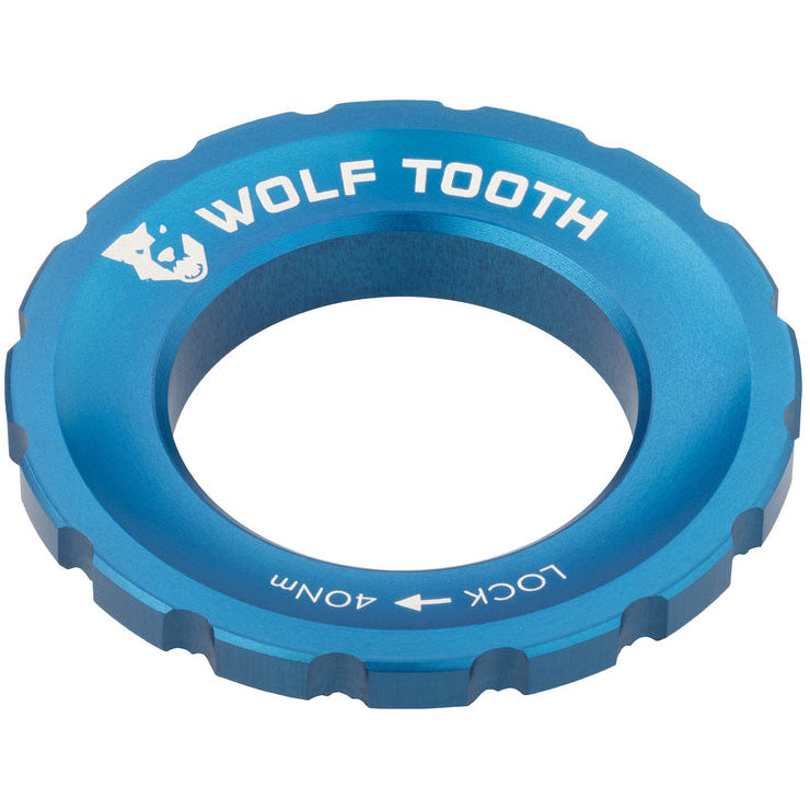 Wolf Tooth Components Centerlock Rotor Lockring, Blue-0