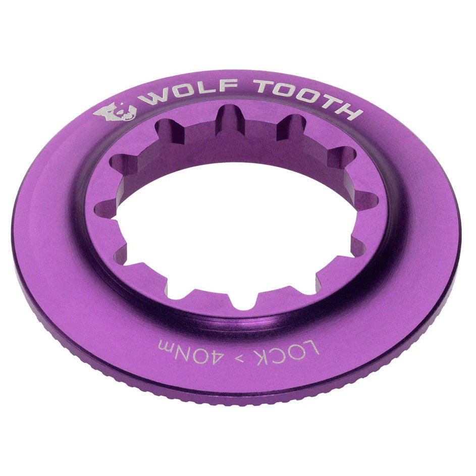 Wolf Tooth Components Center Lock Rotor Lockring, Internal Spline, Ultraviol-0