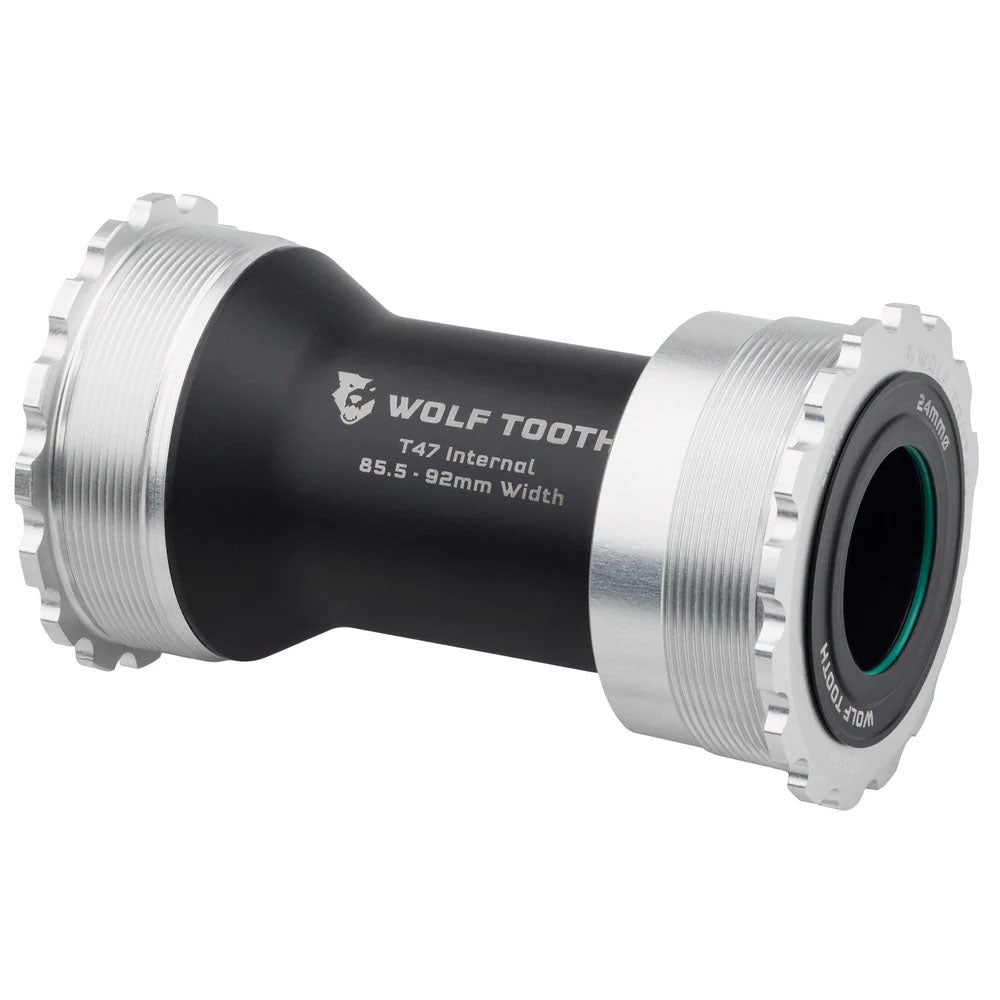 Wolf Tooth Components Bottom Bracket, T47 Internal, 24mm for Shimano, Silver-0