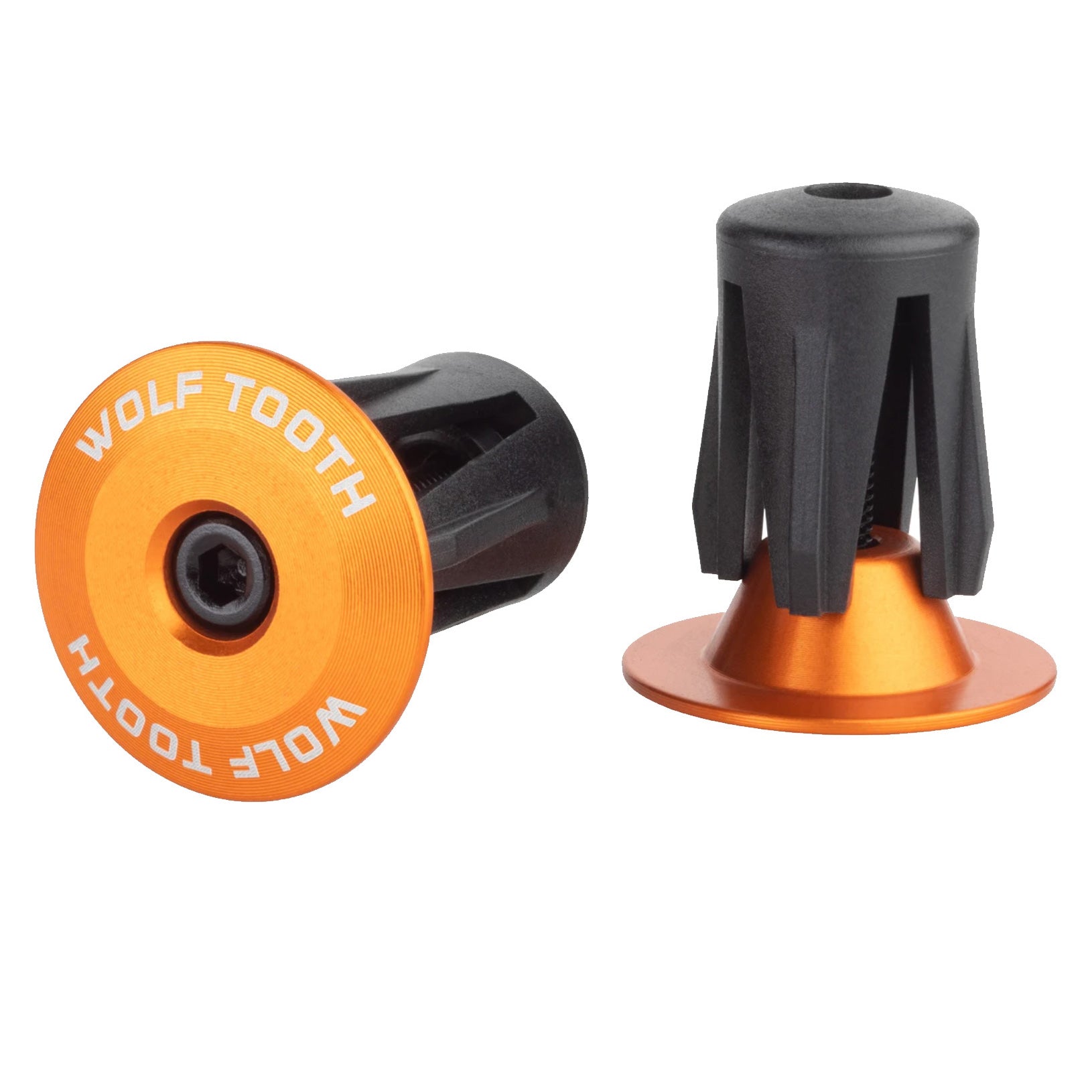 Wolf Tooth Components Alloy Bar End Plugs - Orange-0