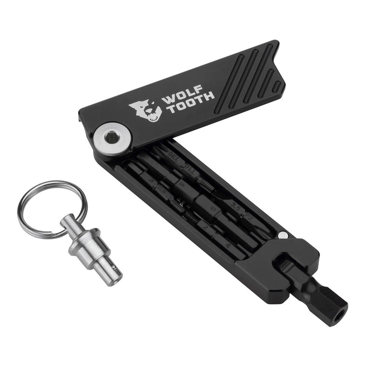 Wolf Tooth Components 6-Bit Hex Wrench Multi-Tool w/ Key Ring, Silver  NLS-0